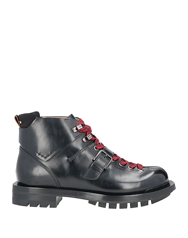 SANTONI Stiefelette Schwarz Leder, Gewebefasern