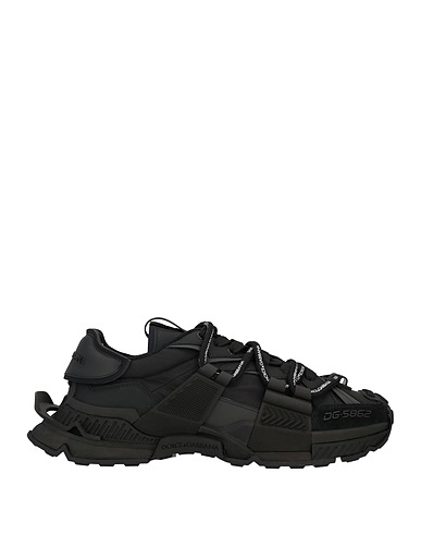 DOLCE&GABBANA Sneakers Schwarz 30% Polyurethan, 20% Polyester, 20% Kalbsleder, 20% Andere Fasern, 10% Viskose