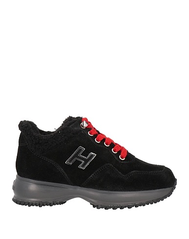 HOGAN Sneakers Black Soft Leather, Textile fibres