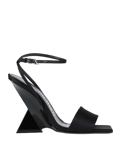 THE ATTICO Sandals Black Textile fibers