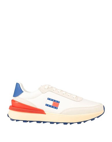 TOMMY JEANS Sneakers Λευκό Δέρμα, Ίνες υφασμάτων