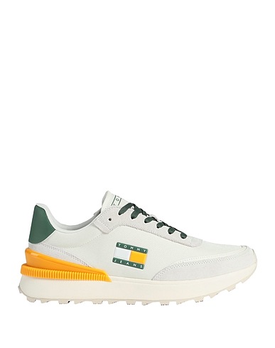 TOMMY JEANS Sneakers Avorio Pelle, Fibre tessili
