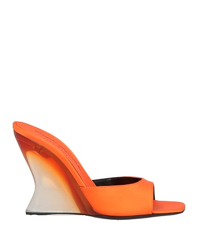 EVANGELIE SMYRNIOTAKI x SERGIO ROSSI Sandals Orange Textile fibers
