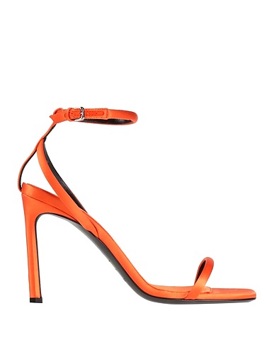 EVANGELIE SMYRNIOTAKI x SERGIO ROSSI Sandals Orange Textile fibers