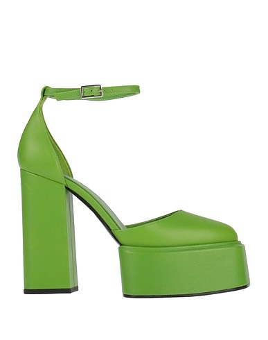 3JUIN Pumps Grün Leder