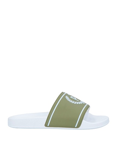 POLLINI Sandals Military green Rubber