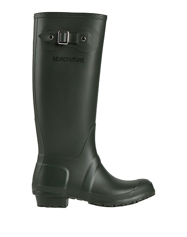 SEMICOUTURE Stivali Verde scuro Altre Fibre