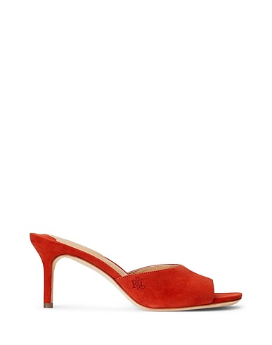 LAUREN RALPH LAUREN Sandals LYANNA SUEDE SANDAL
 Rust 100% Sheepskin