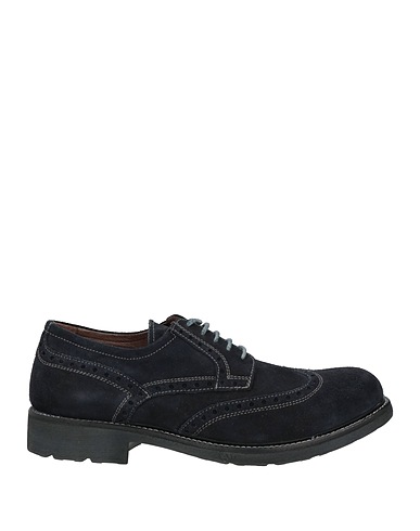 NERO GIARDINI Laced shoes Midnight blue Soft Leather
