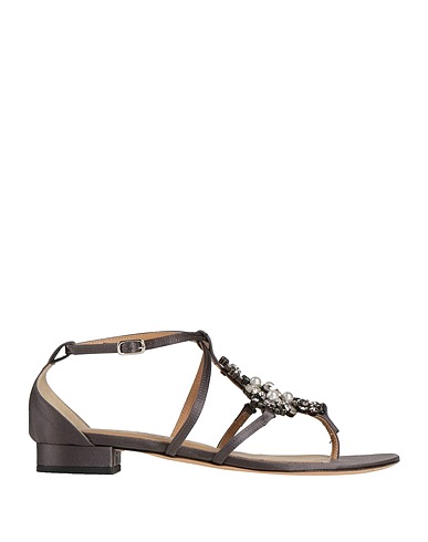 LE CAPRESI Flip flops Grey Textile fibers