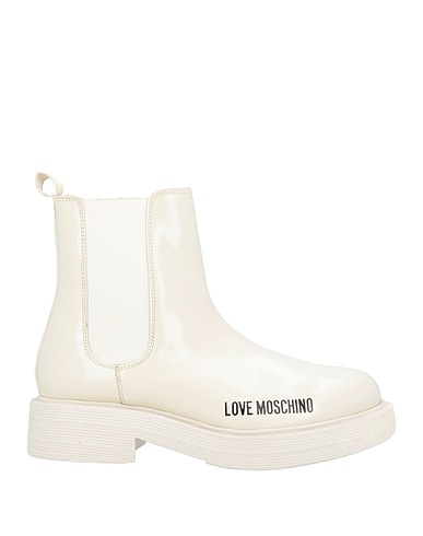 LOVE MOSCHINO Ankle boot Cream Soft Leather