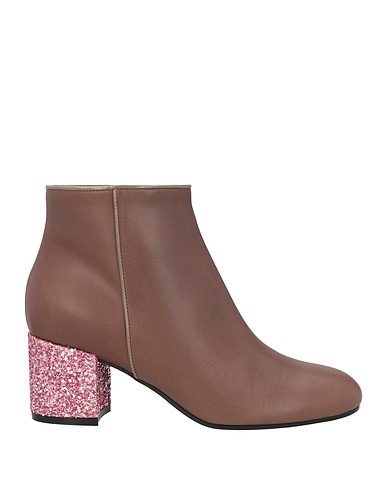 POLLINI Ankle boot Dark brown Calfskin