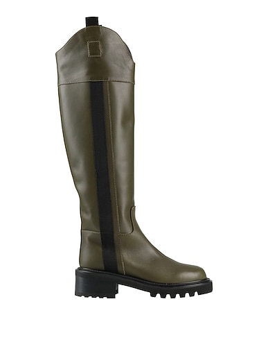 VIA ROMA 15 Boots Military green Soft Leather