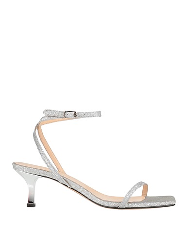 MYCHALOM Sandals Silver Textile fibers