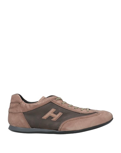 HOGAN Sneakers Taupe Soft Leather, Textile fibres