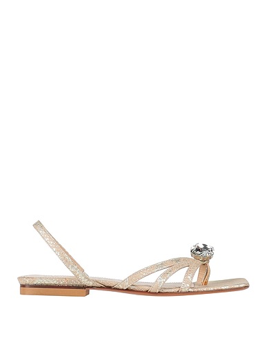 MANILA GRACE Flip flops Beige Leather