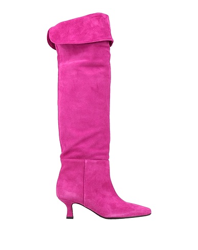ANNA F. Boots Fuchsia Leather