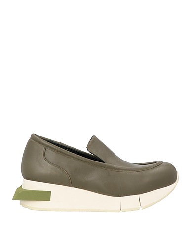 PALOMA BARCELÓ Loafers Military green Soft Leather