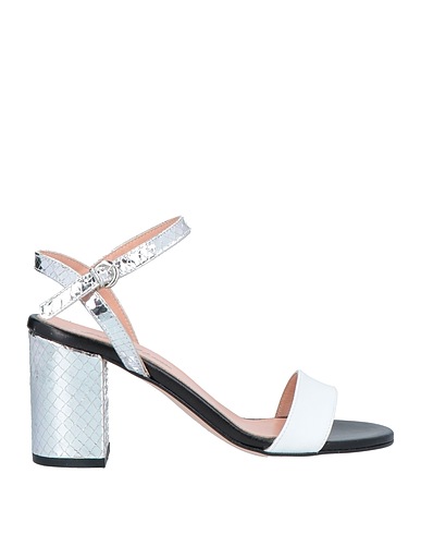 PAOLO MATTEI Sandals Silver Soft Leather