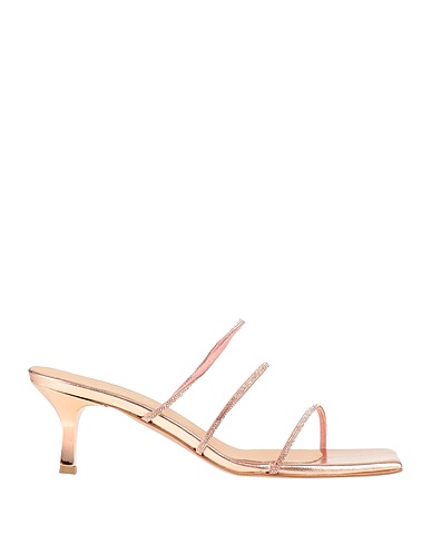 MYCHALOM Sandals Rose gold 50% Textile fibres, 50% Soft Leather