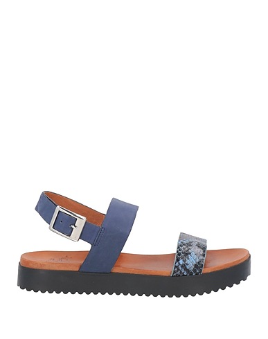 LA FEMME PLUS Sandals Slate blue Calfskin