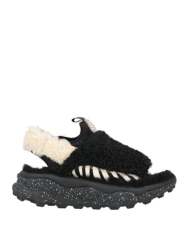 FLOWER MOUNTAIN® Sandalen Schwarz Gewebefasern, Leder