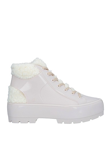 MELISSA Stivaletti Bianco Fibre sintetiche, Fibre tessili