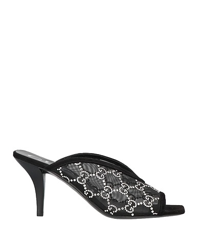 GUCCI Sandalen Schwarz Gewebefasern
