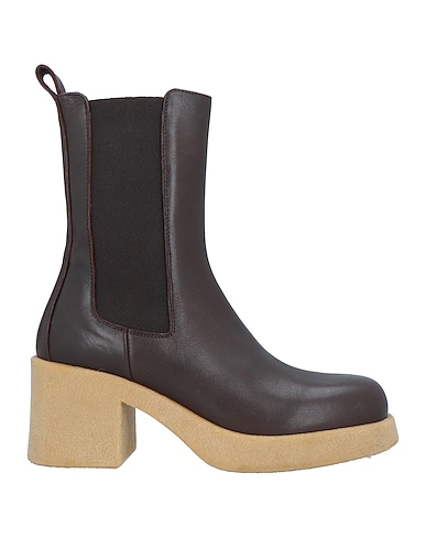OA NON-FASHION Ankle boot Dark brown Calfskin
