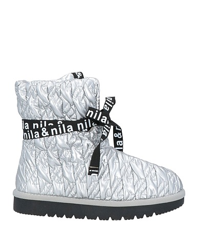 NILA & NILA Ankle boot Silver Textile fibers