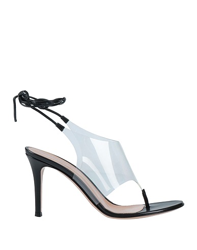 GIANVITO ROSSI Flip flops Black Leather, Rubber