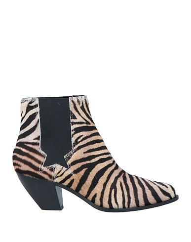 GOLDEN GOOSE Ankle boot Beige Textile fibres, Soft Leather