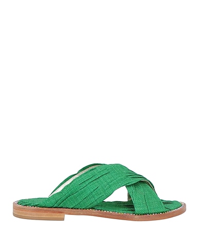 EMANUELA CARUSO Capri Sandals Green Textile fibres
