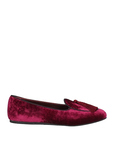 CHARLES PHILIP Milano Loafers Burgundy Textile fibers