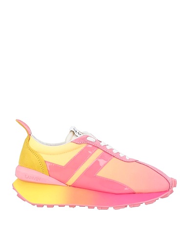 LANVIN Sneakers Pink Leather, Textile fibres