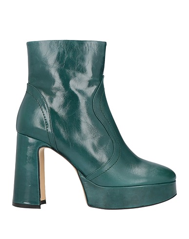 BAṞCA Ankle boot Dark green Soft Leather