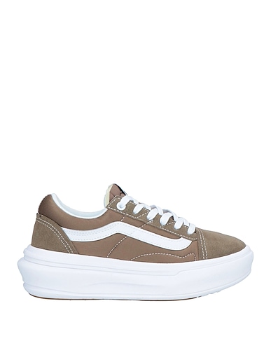 VANS Sneakers Military green Soft Leather, Textile fibers