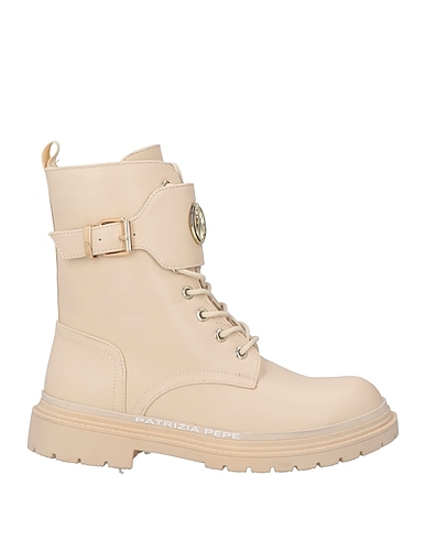 PATRIZIA PEPE Ankle boot Beige Textile fibers