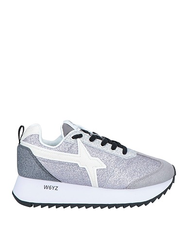 W6YZ Sneakers JUST SAY WIZZ Grey Soft Leather, Textile fibers