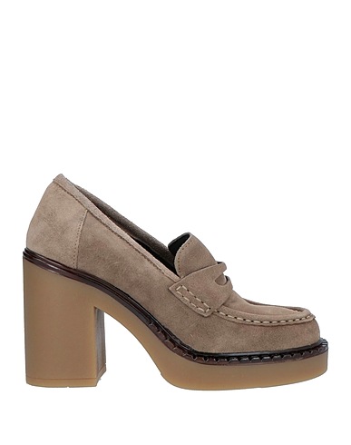 OROSCURO Loafers Khaki Leather