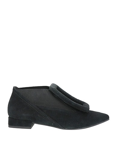 DANIELE ANCARANI Ankle boot Black Leather, Textile fibres