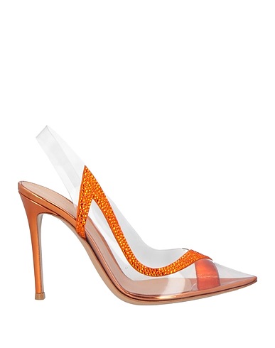 GIANVITO ROSSI Court Orange Leather, Plexiglas®