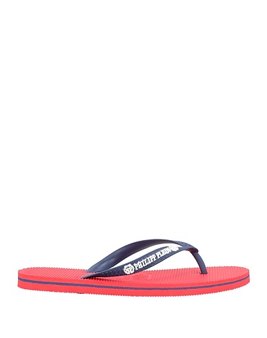 PHILIPP PLEIN Flip flops Navy blue Rubber
