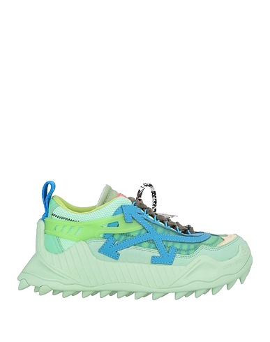 OFF-WHITE™ Sneakers Light green Soft Leather, Textile fibres