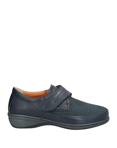 SCHOLL Loafers Midnight blue Leather, Textile fibers