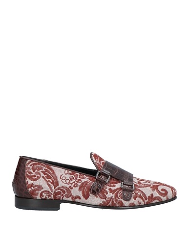GIOVANNI CONTI Loafers Brown Soft Leather, Textile fibers