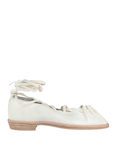 A TENTATIVE ATELIER Ballerinas Elfenbein Leder