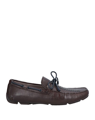FERRAGAMO Loafers Dark brown Buffalo leather