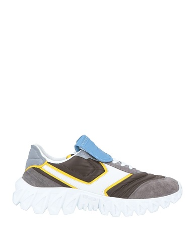 PANTOFOLA D'ORO Sneakers Grey Leather, Textile fibers