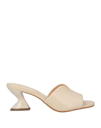 MISS UNIQUE Sandals Beige Soft Leather